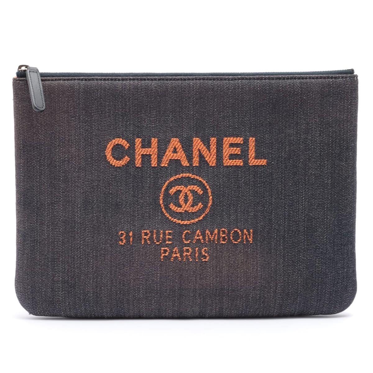 Chanel Deauville Denim Clutch bag Blue 23XXXXXX