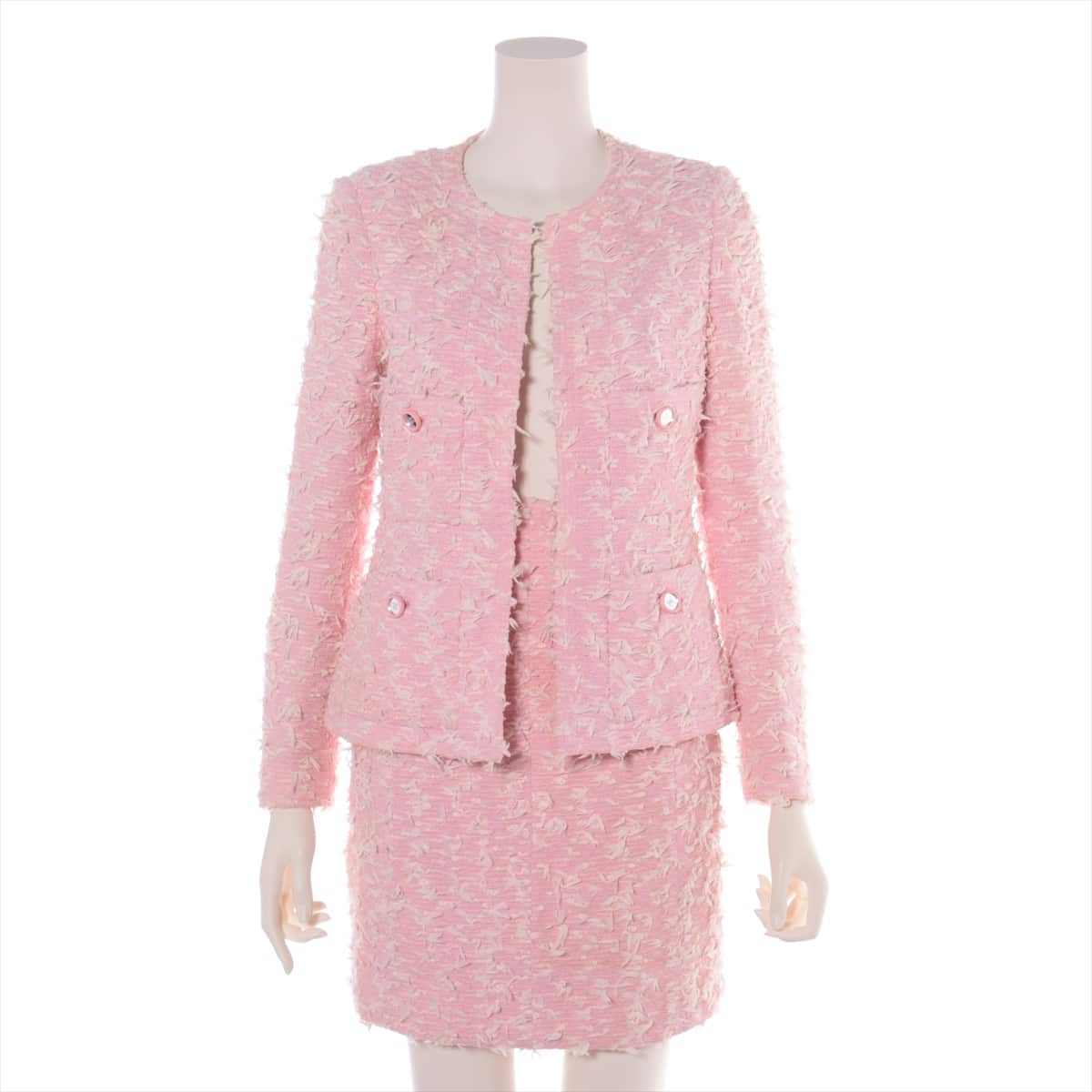 Chanel 95C Tweed Setup 36 Ladies' Pink  Coco Mirror Buttons