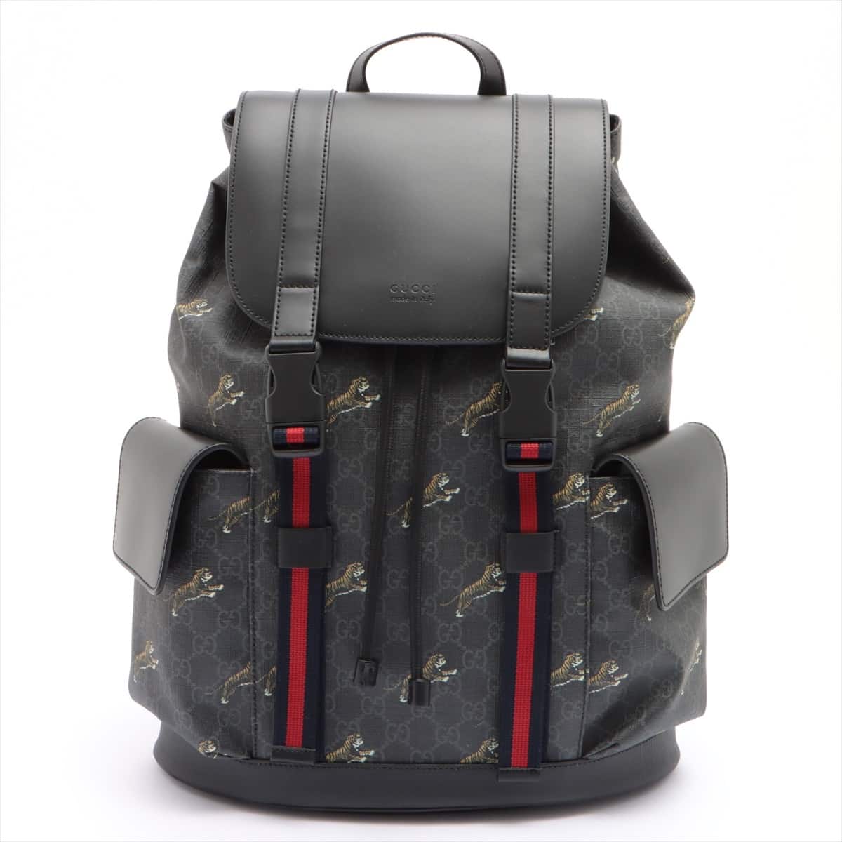 Gucci GG Supreme Tiger Backpack Black 495563