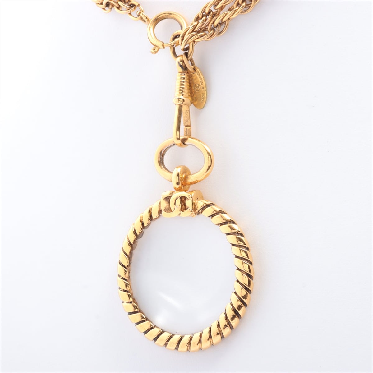 Chanel Vintage Necklace GP Gold Magnifying glass