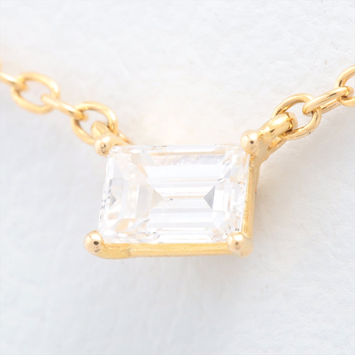 AHKAH AHKAH Solitaire Stubby diamond Necklace K18YG 0.16ct