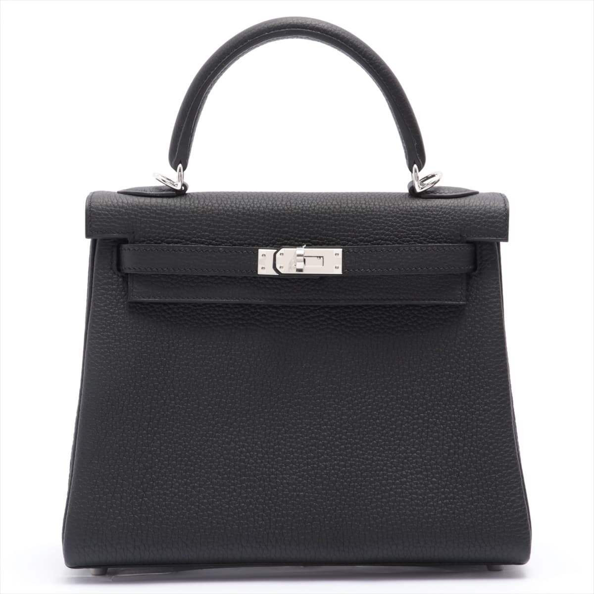 Hermès Kelly 25 Togo 2way shoulder bag Black Silver Metal fittings Y: 2020