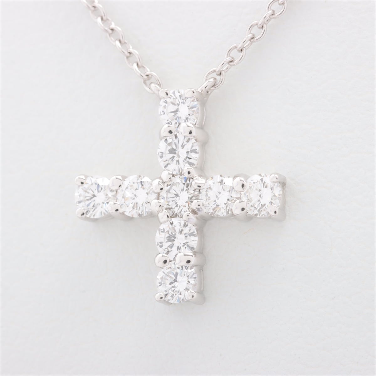 Harry Winston HARRY WINSTON Mini Cross diamond Necklace Pt950