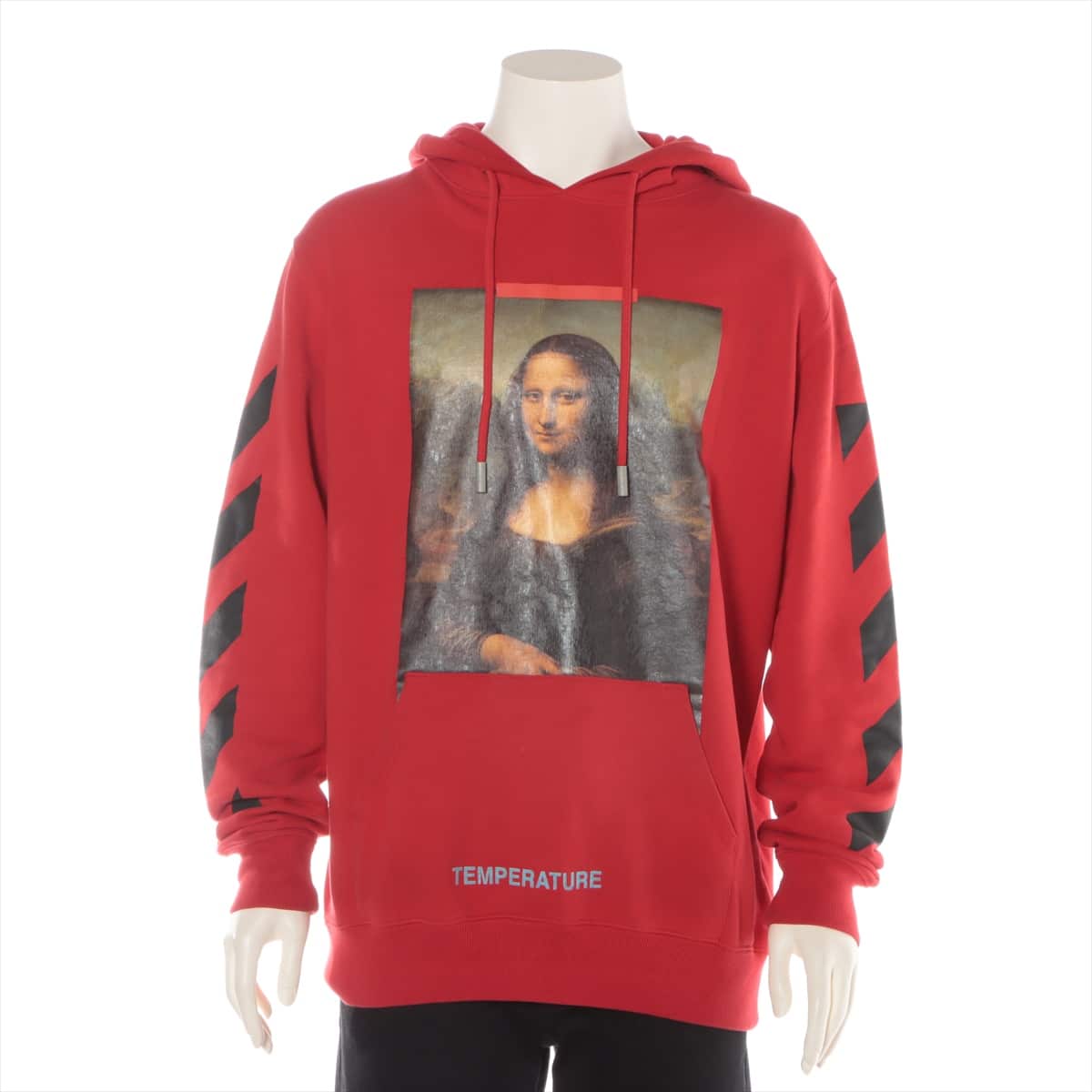 Off-White 18SS Cotton Parker S Men's Red  DIAG MONALISA HOODIE