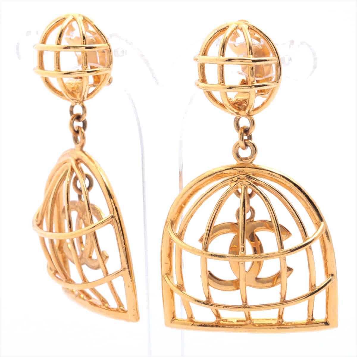 Chanel Coco Mark 2 9 Earrings (for both ears) GP Gold birdcage