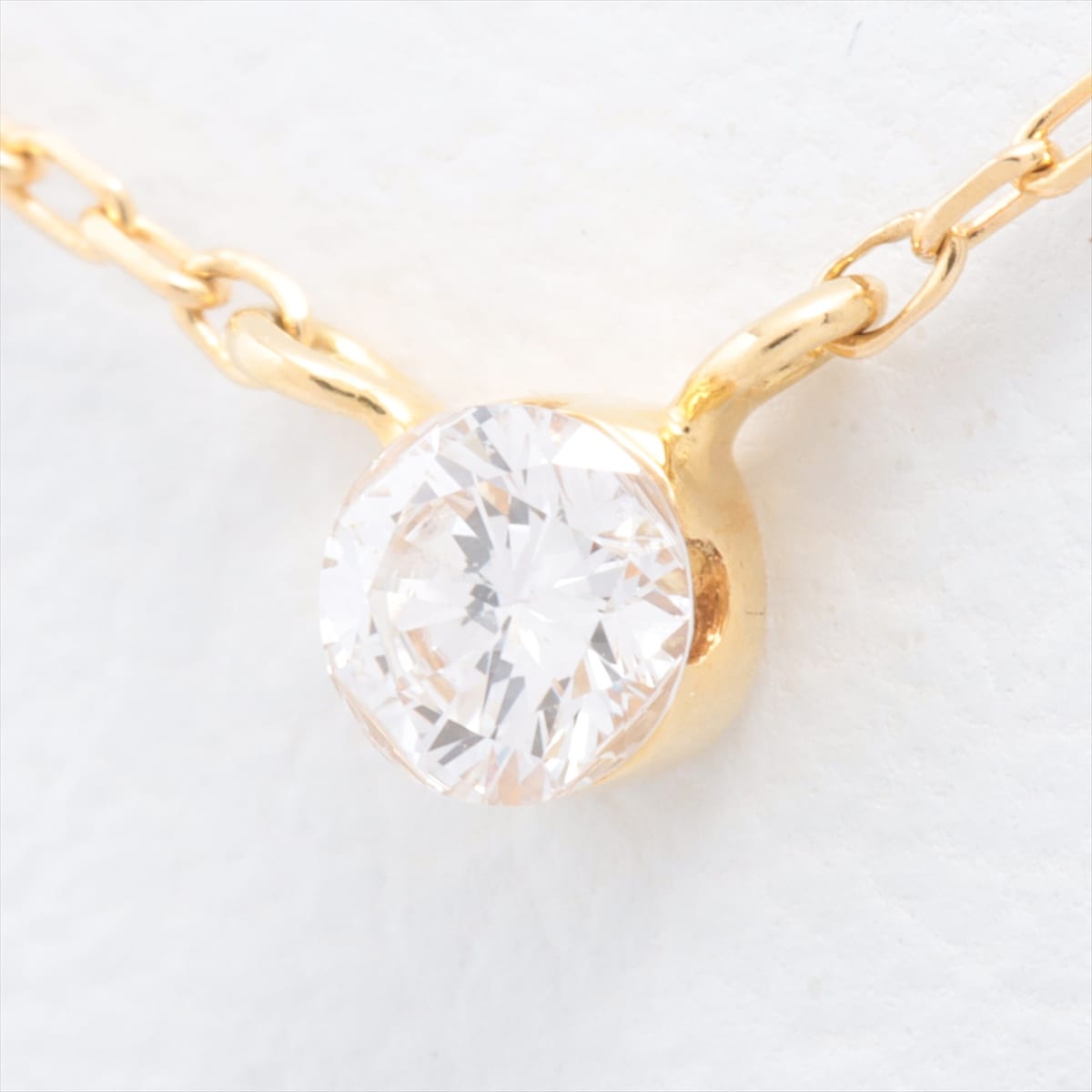AHKAH AHKAH Brillian diamond Necklace K18YG 0.05ct