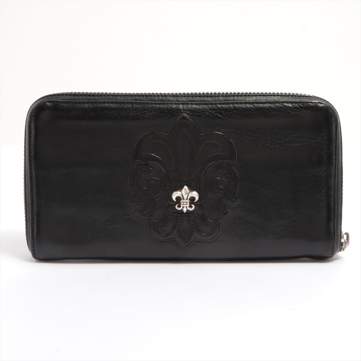 Chrome Hearts REC F ZIP Wallet Leather Black BS Flare