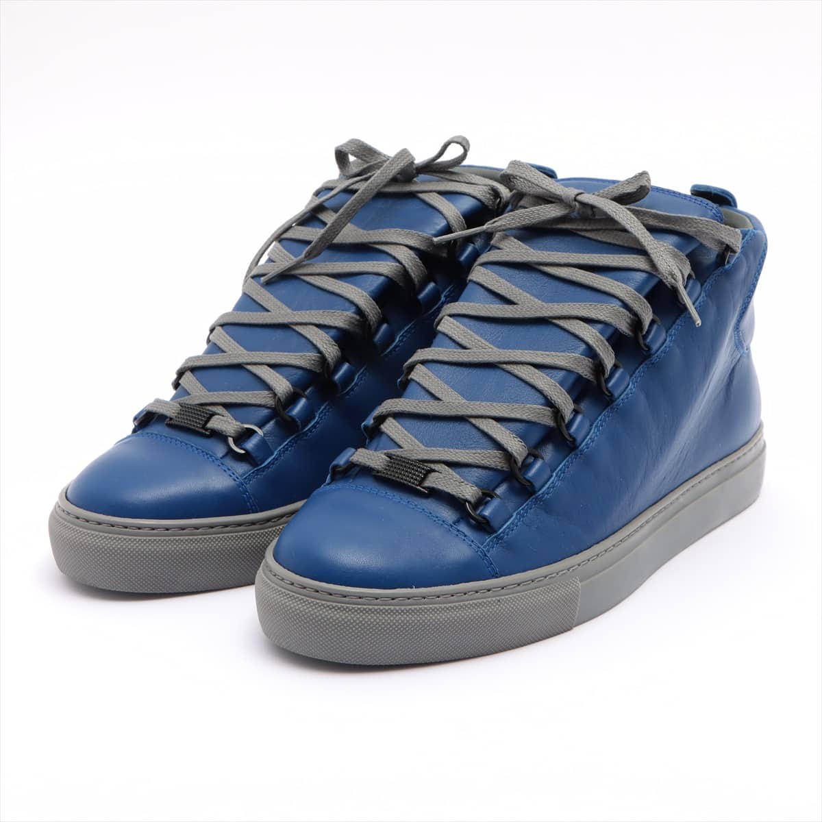 Balenciaga Leather Sneakers 41 Men's Blue ARENA OPAQUE