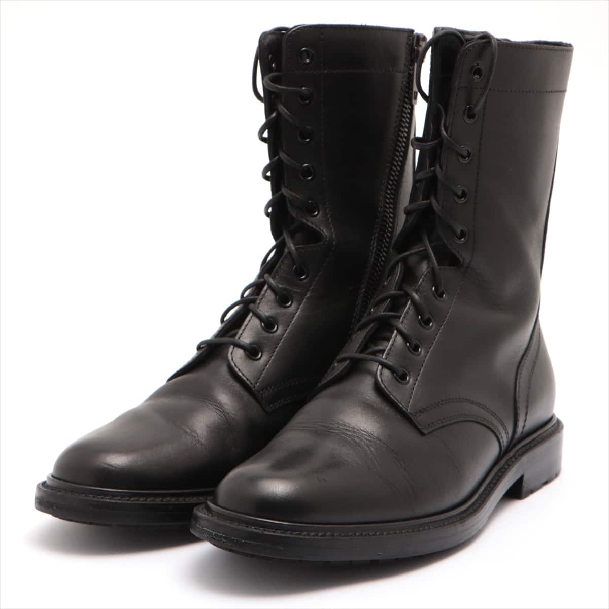 CELINE Leather Boots 41 Men's Black Combat