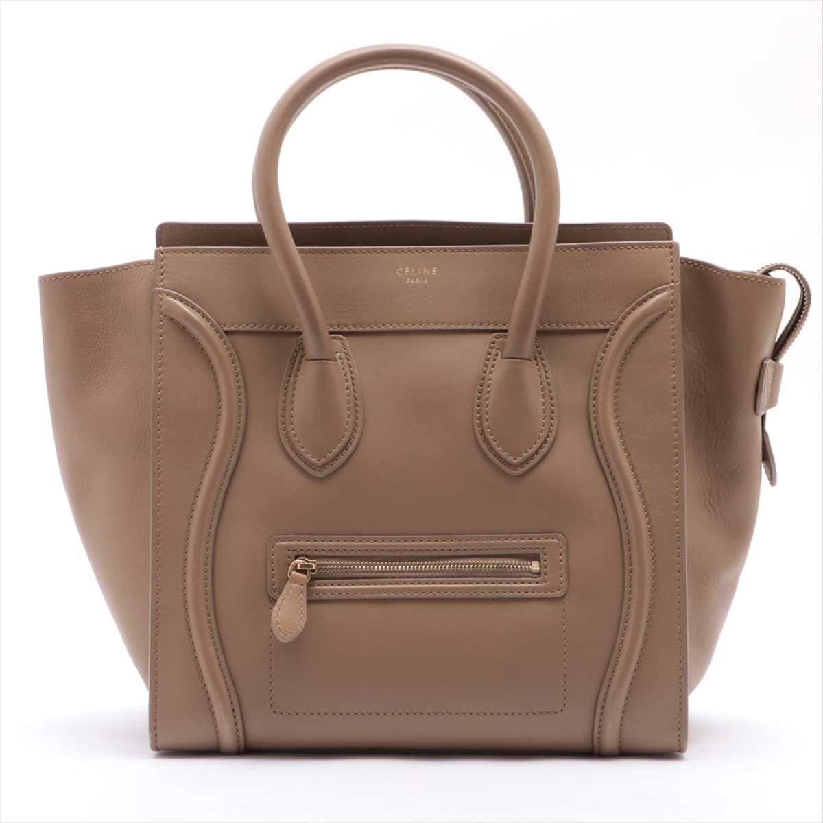 CELINE Luggage Mini shopper Leather Hand bag Beige