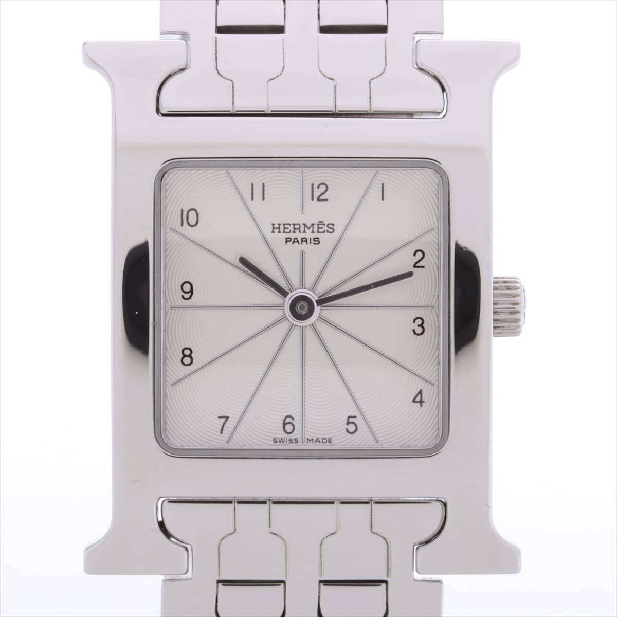 Hermès H Watch HH1.210 SS QZ White-Face Extra Link 2