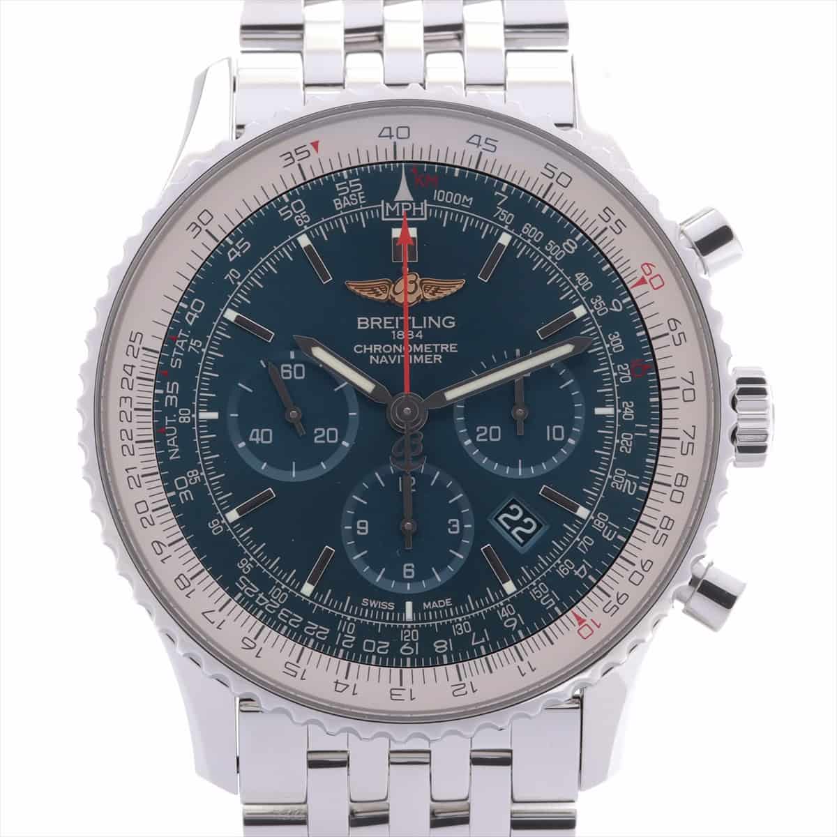 Breitling Navitimer AB0127 SS AT Blue-Face Extra Link 2