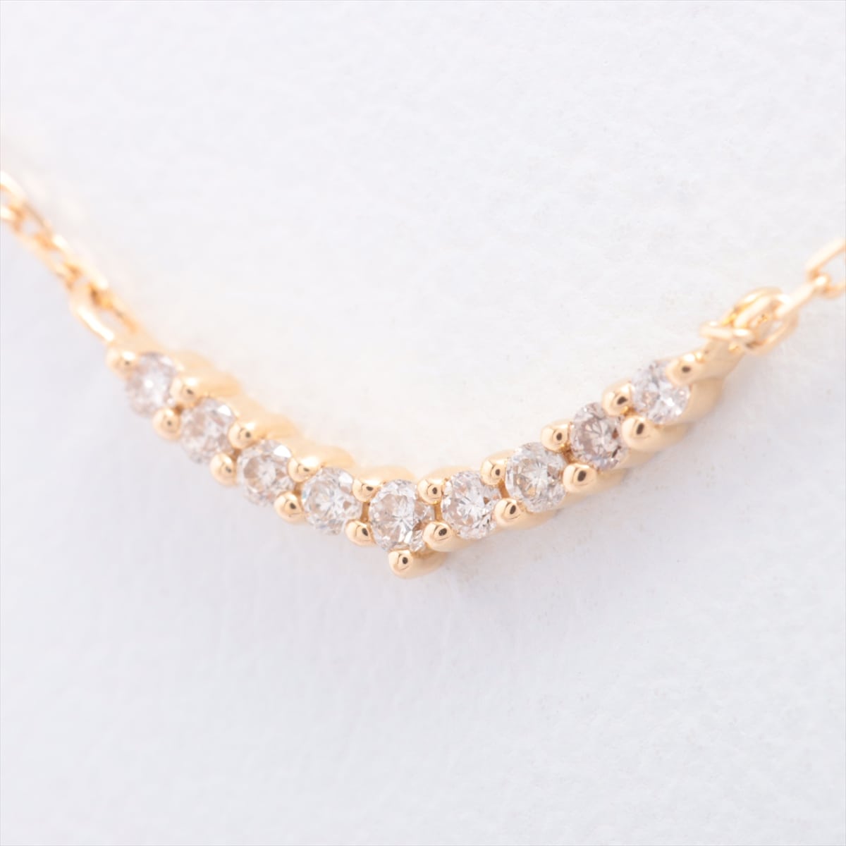Aget agete diamond Necklace K18YG 0.04ct
