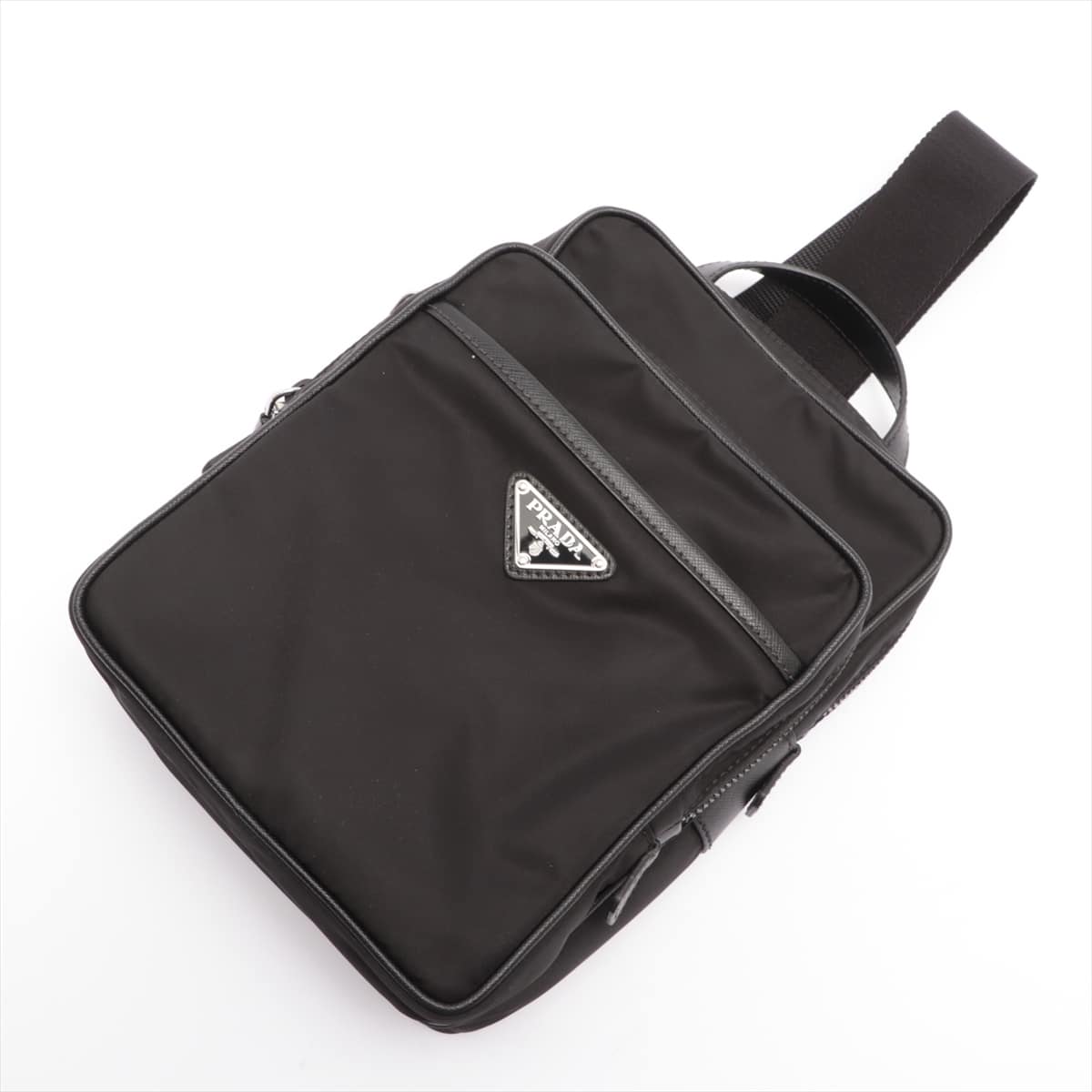 Prada Saffiano Tessuto Sling backpack Black 2VZ026