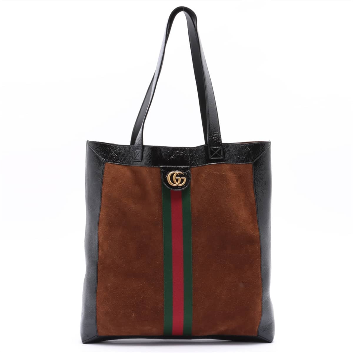 Gucci Sherry Line Ophidia Suede Tote bag Brown 519335 with pouch