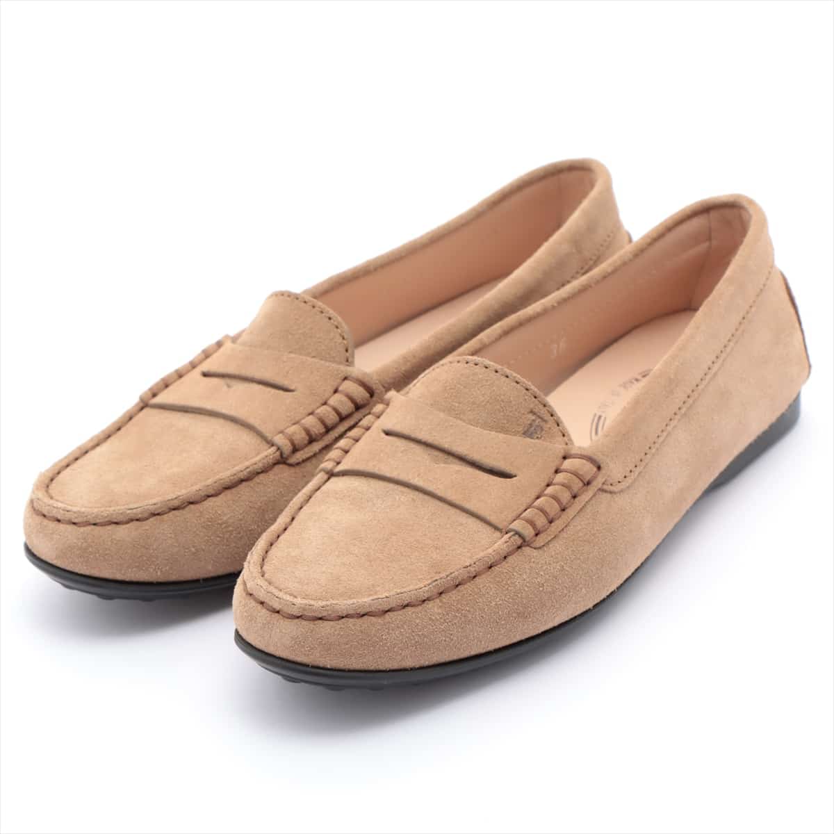 Tod's Suede Driving shoes 36 Ladies' Beige