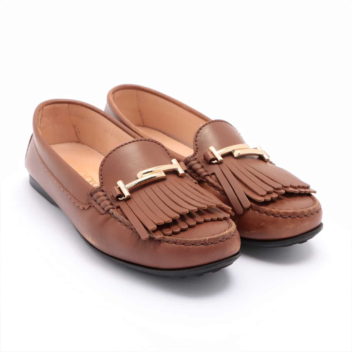 Tod's Leather Driving shoes 36 Ladies' Brown