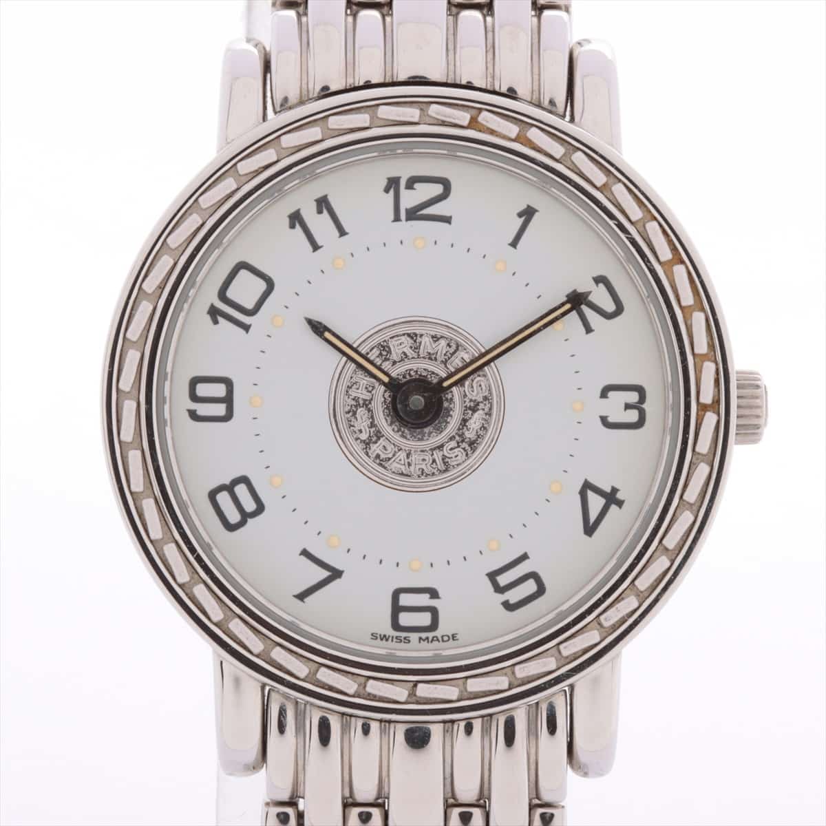 Hermès Sellier Watch SE4.210 SS QZ White-Face