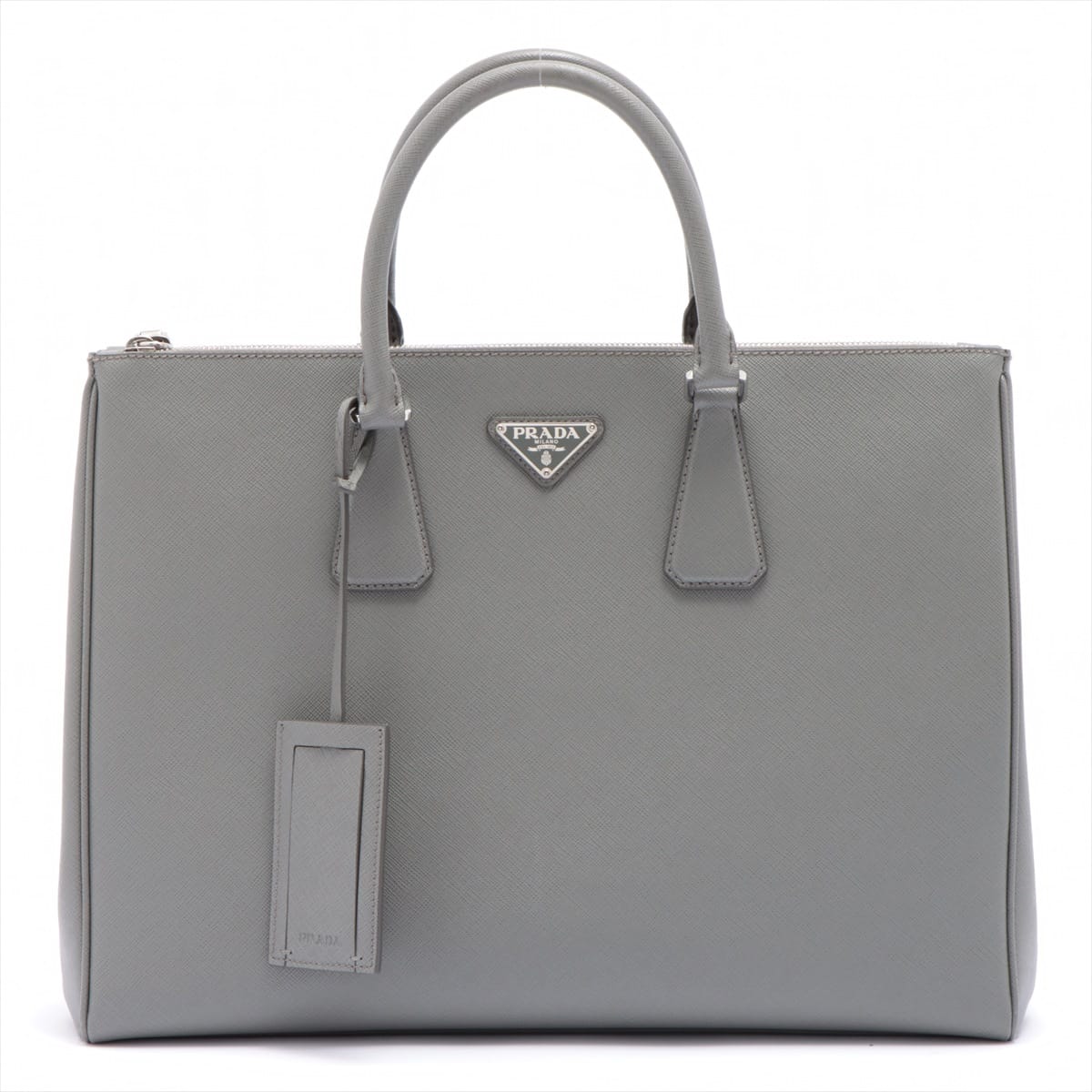 Prada Saffiano Travel Leather 2way handbag Grey 2VG061