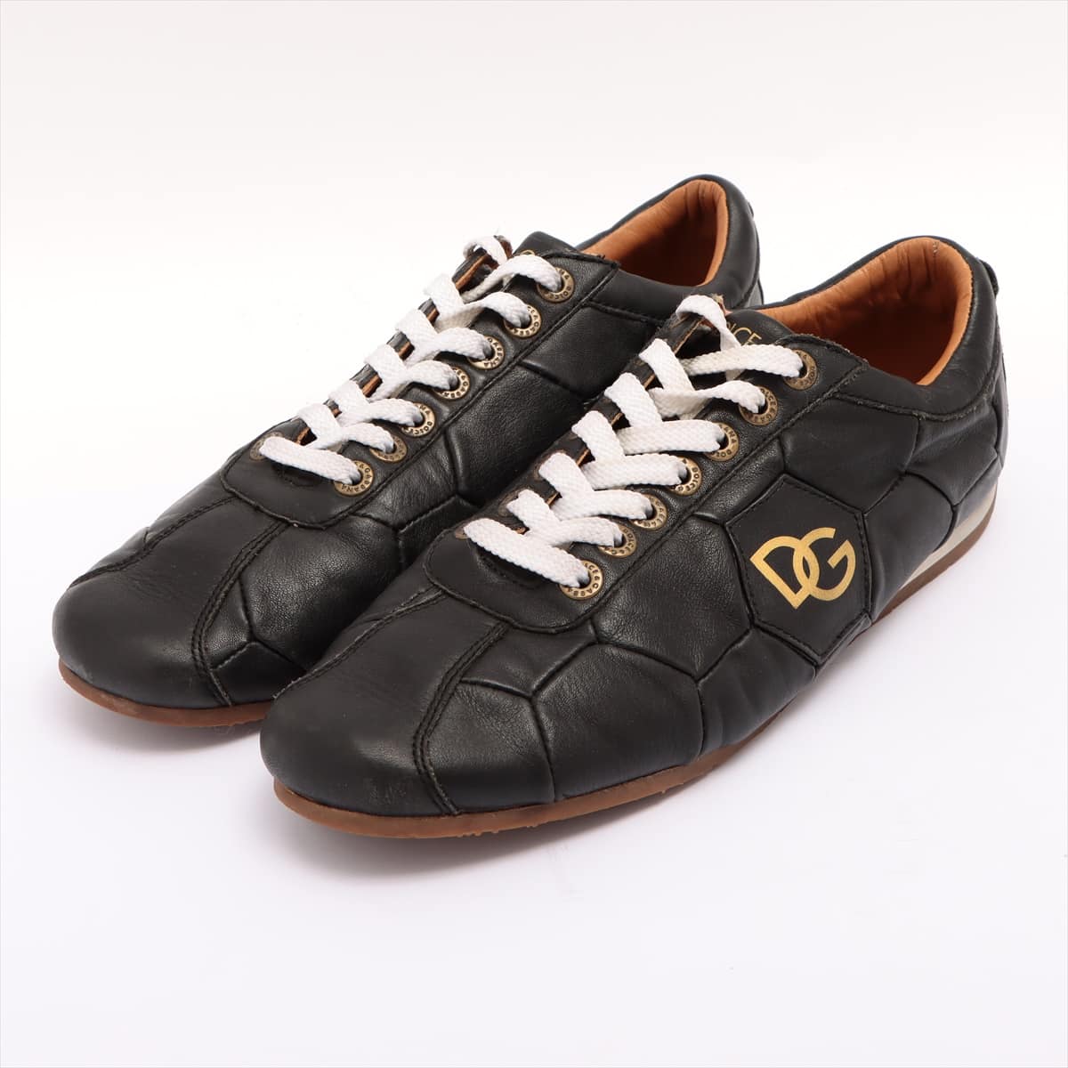 Dolce & Gabbana Leather Sneakers 8 Men's Black