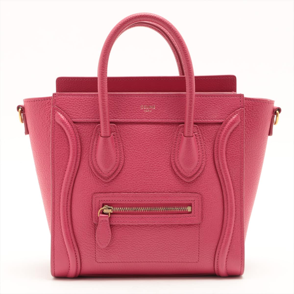 CELINE Luggage Nano shopper Leather 2way handbag Pink
