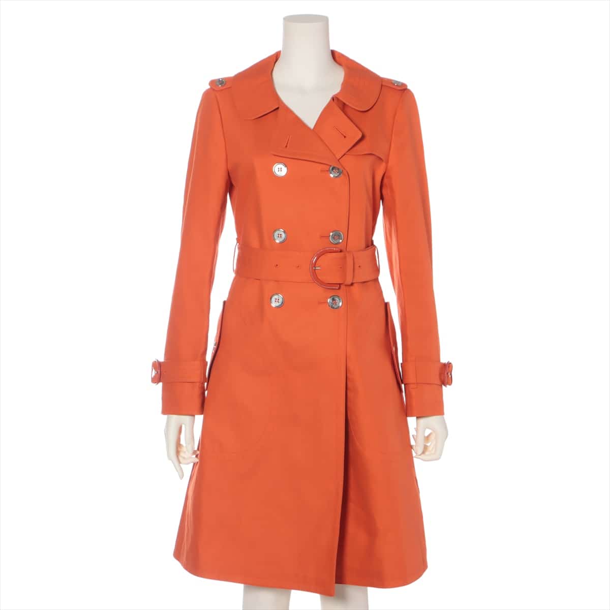 COACH Cotton Trench coat 4 Ladies' Orange