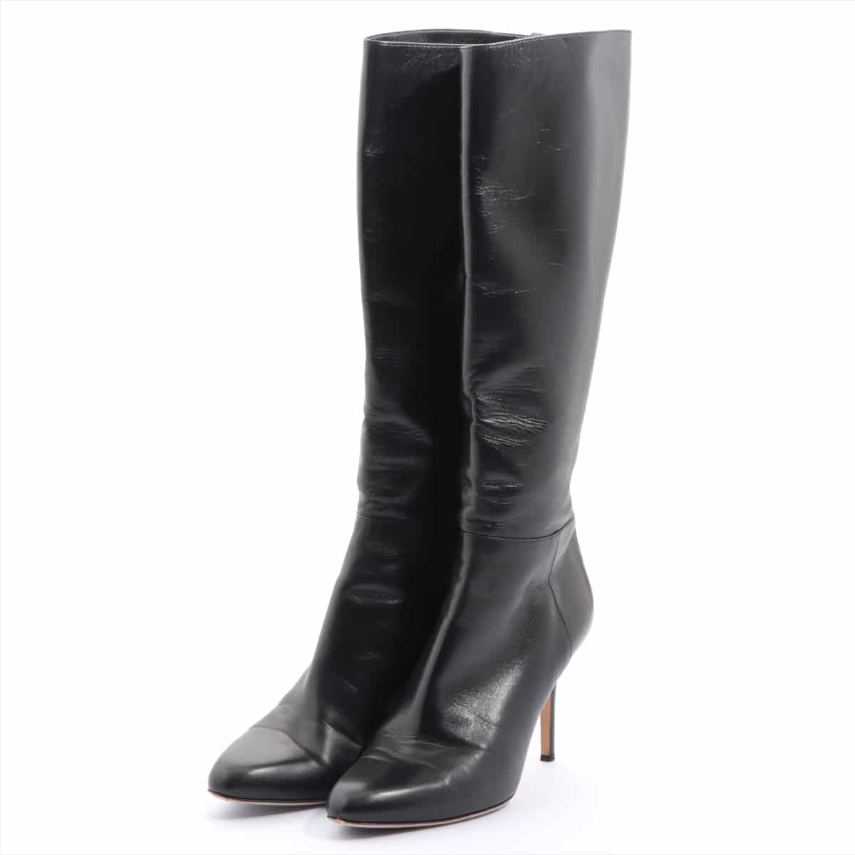 Jimmy Choo Leather Long boots 38 Ladies' Black