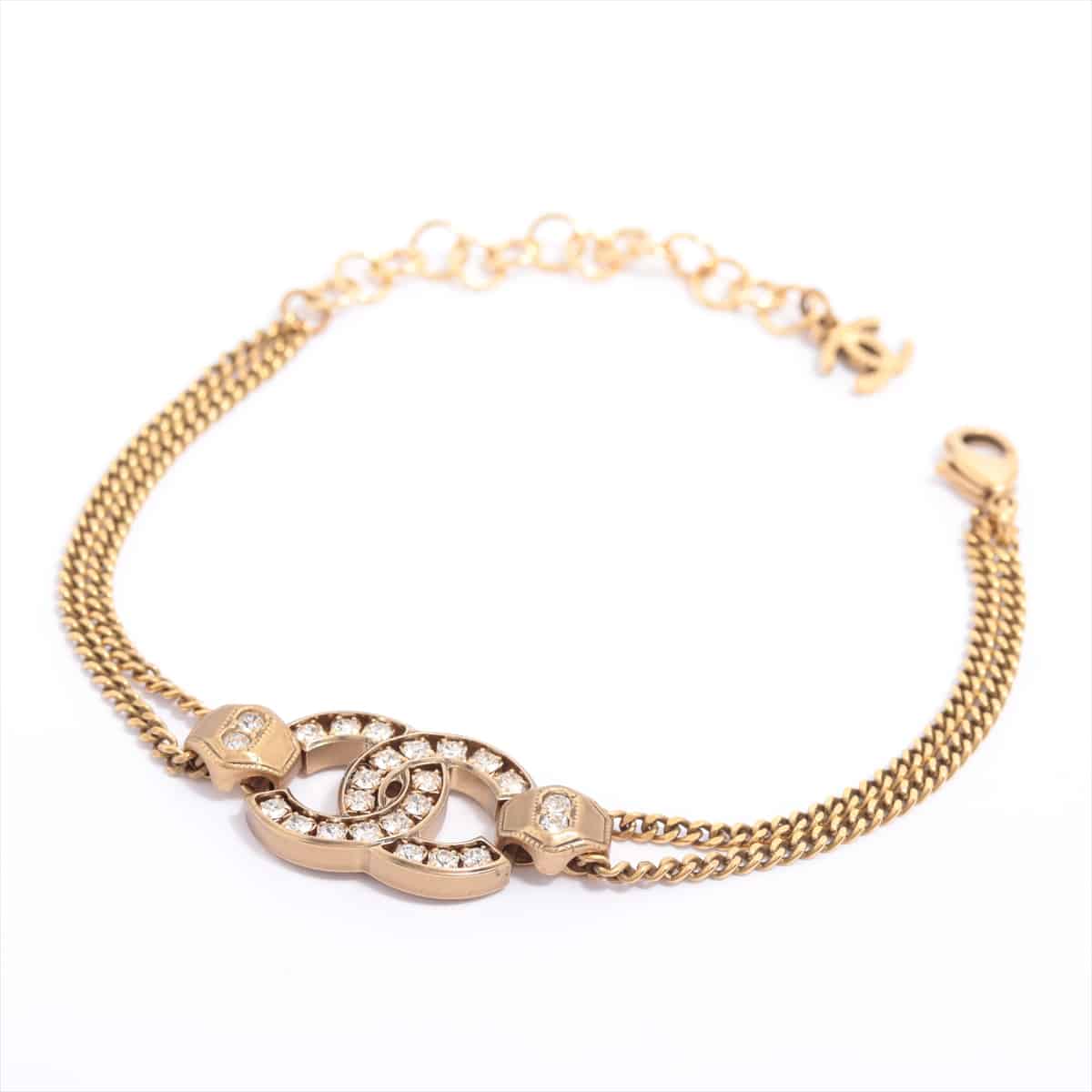 Chanel Coco Mark A21C Bracelet GP×inestone Gold