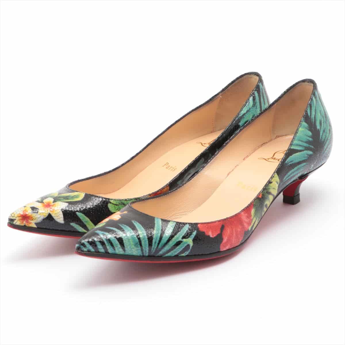 Christian Louboutin Leather Pumps 37 Ladies' Multicolor Resoled floral
