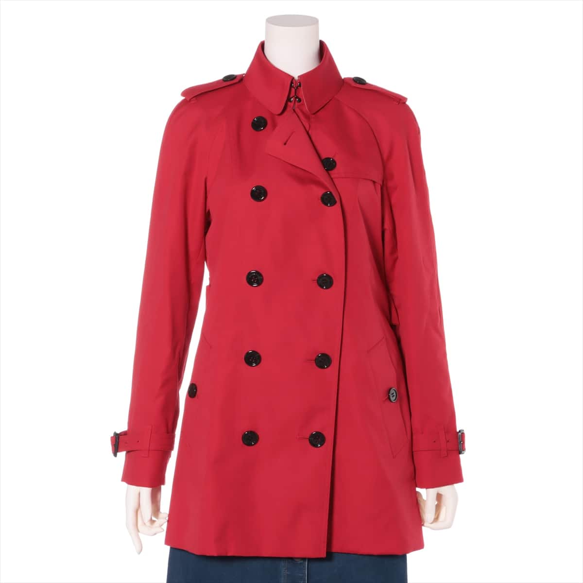 Burberry London Cotton & Polyester Trench coat 40 Ladies' Red  Nova check lining
