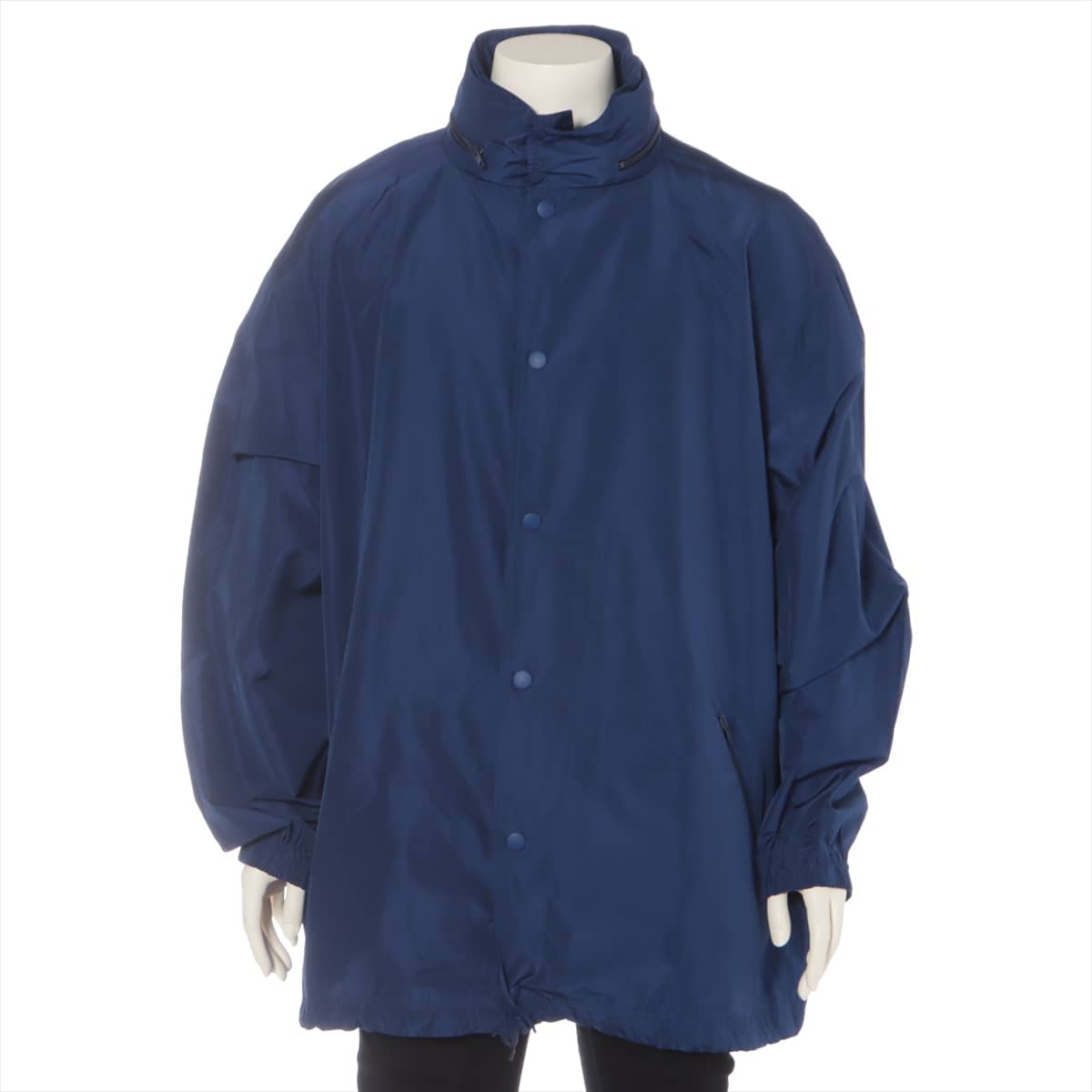 Balenciaga 18 years Polyester × Rayon Jacket 50 Men's Blue  533911 large logo jacket windbreaker