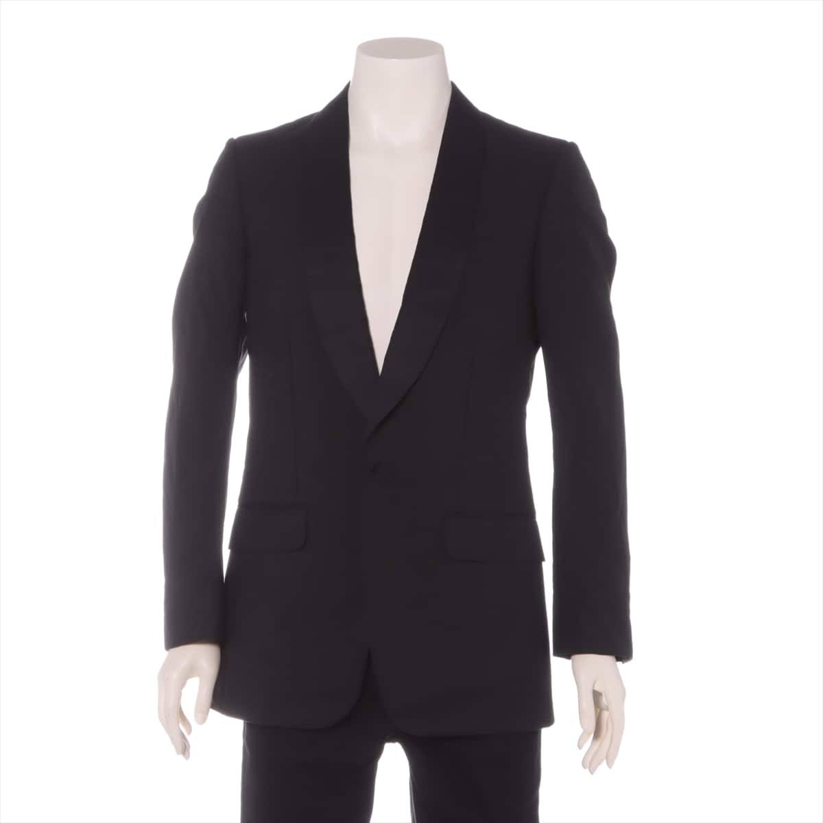 Gucci Wool & Mohair Tailored jacket 7-46R Men's Black  DIY cobra embroidery With name