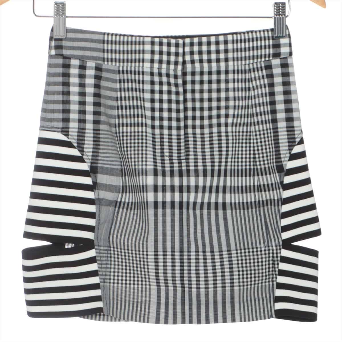 Burberry Cotton & Wool Skirt 36 Ladies' Black × White  4564501