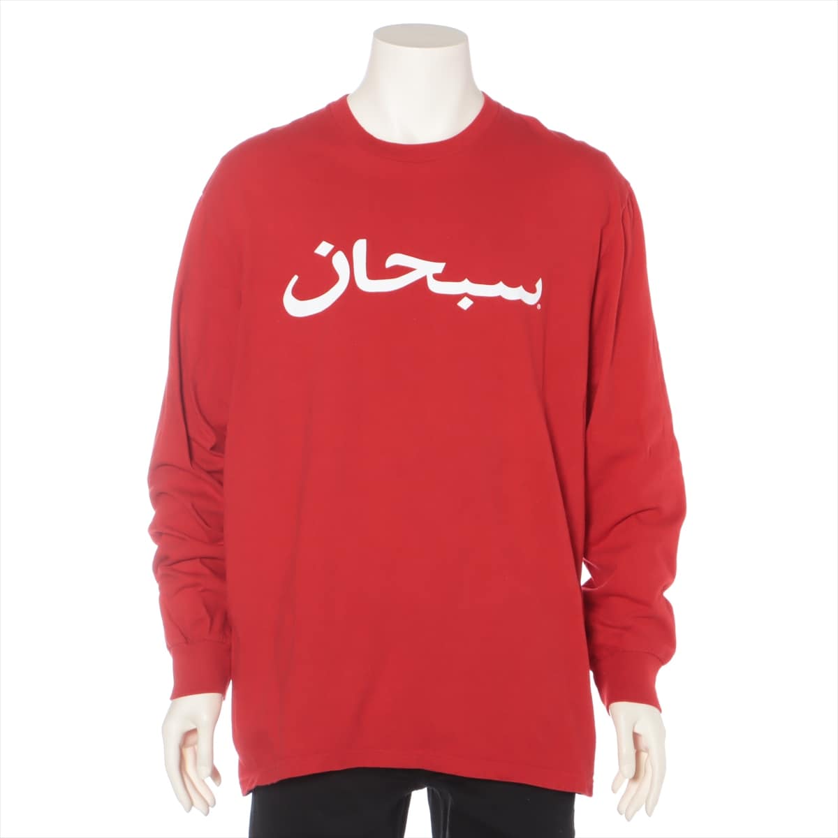 Supreme 17AW Cotton Long T shirts L Men's Red  Arabic Logo