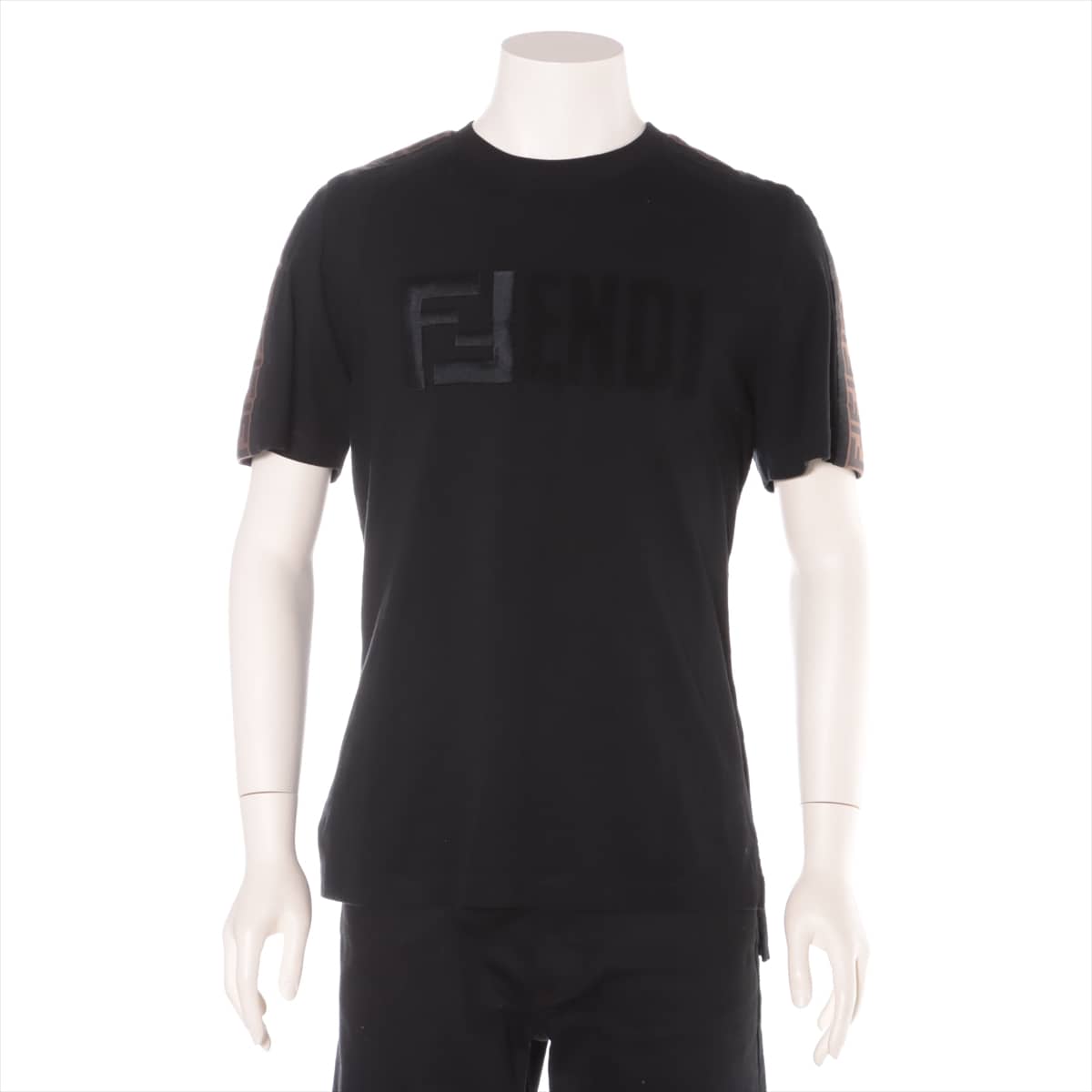 Fendi 18 years Cotton T-shirt S Men's Black  Zucca pattern