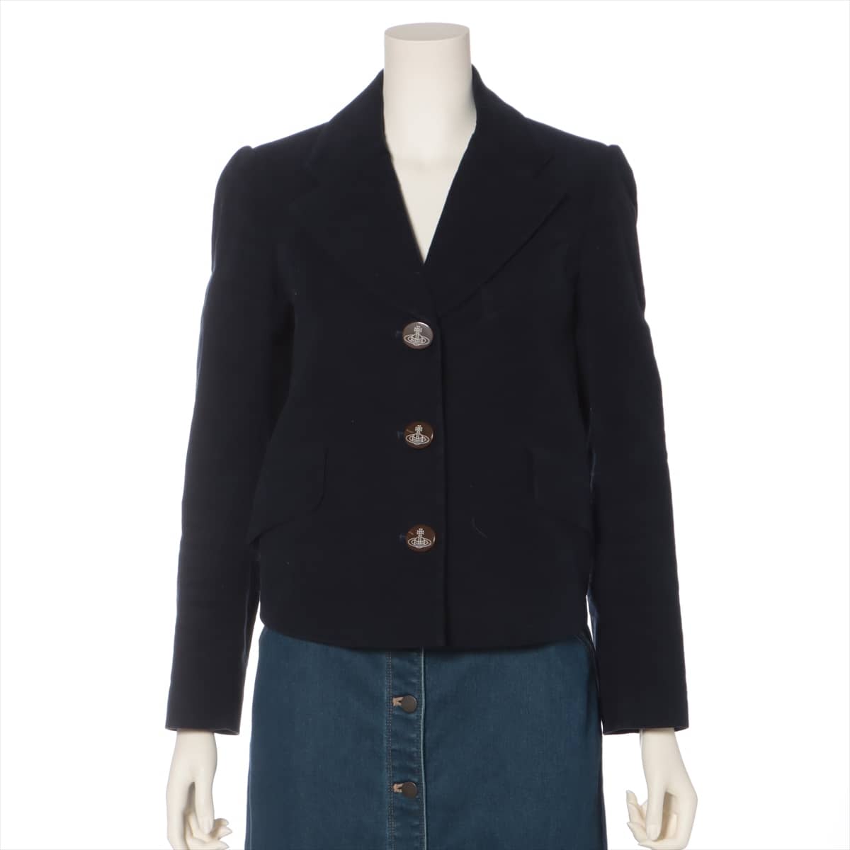 Vivienne Westwood RED LABEL Cotton & Polyurethane Tailored jacket 2 Ladies' Navy blue