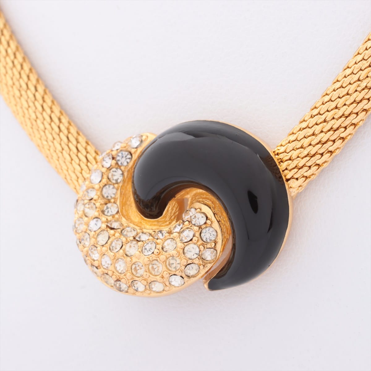 Christian Dior Necklace GP×inestone Gold