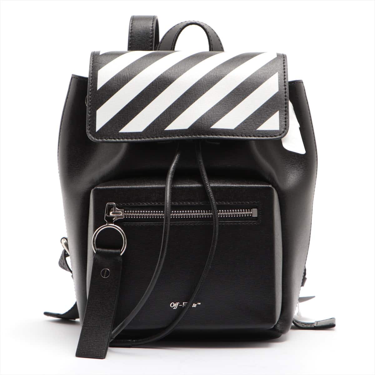 Off-White Leather Backpack Black