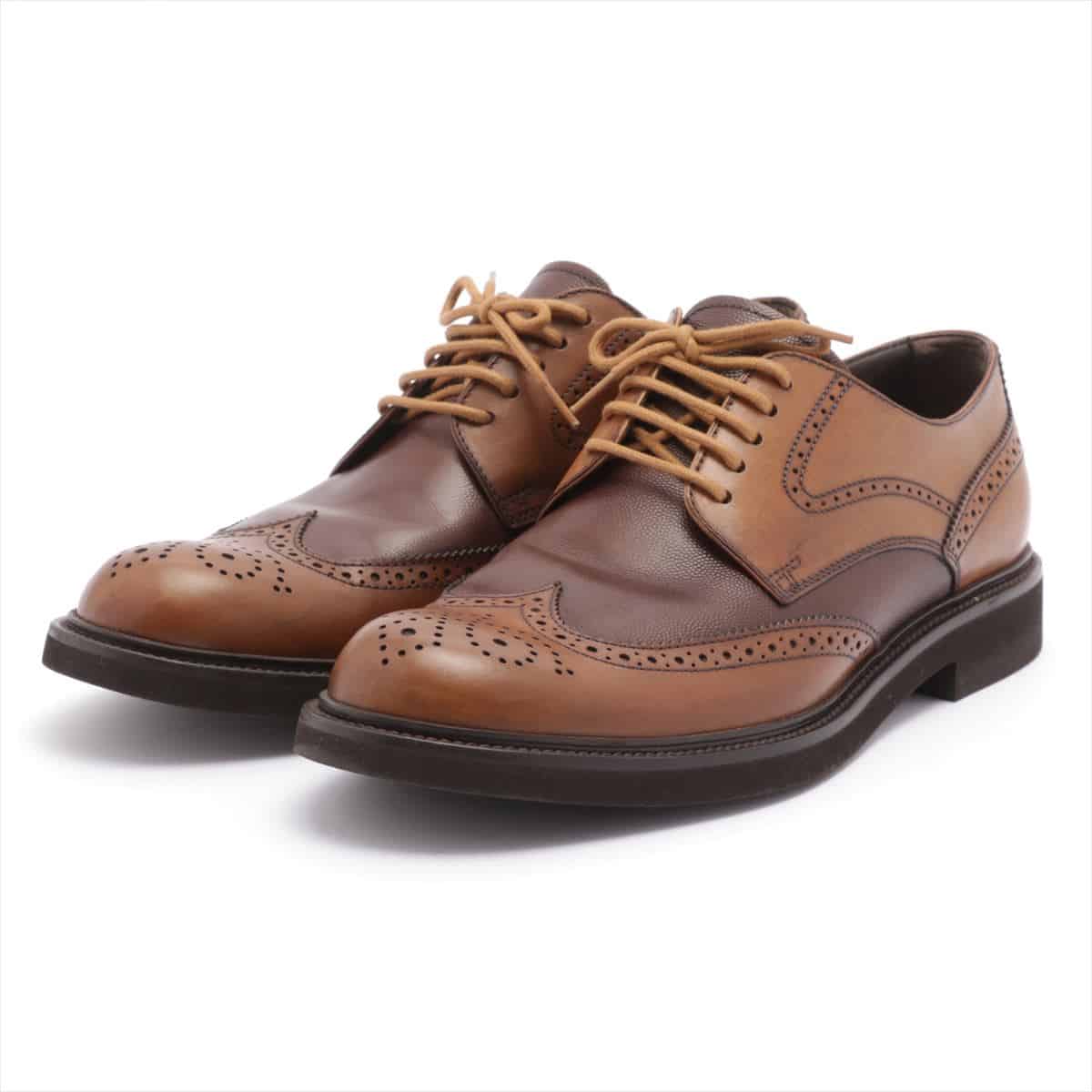 Tod's Leather Leather shoes 8 1/2 Men's Brown wingtip