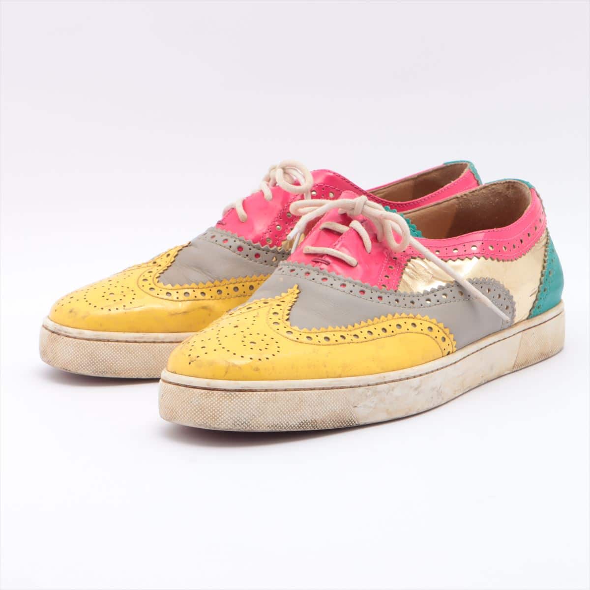Christian Louboutin Patent leather Sneakers 44 Men's Multicolor