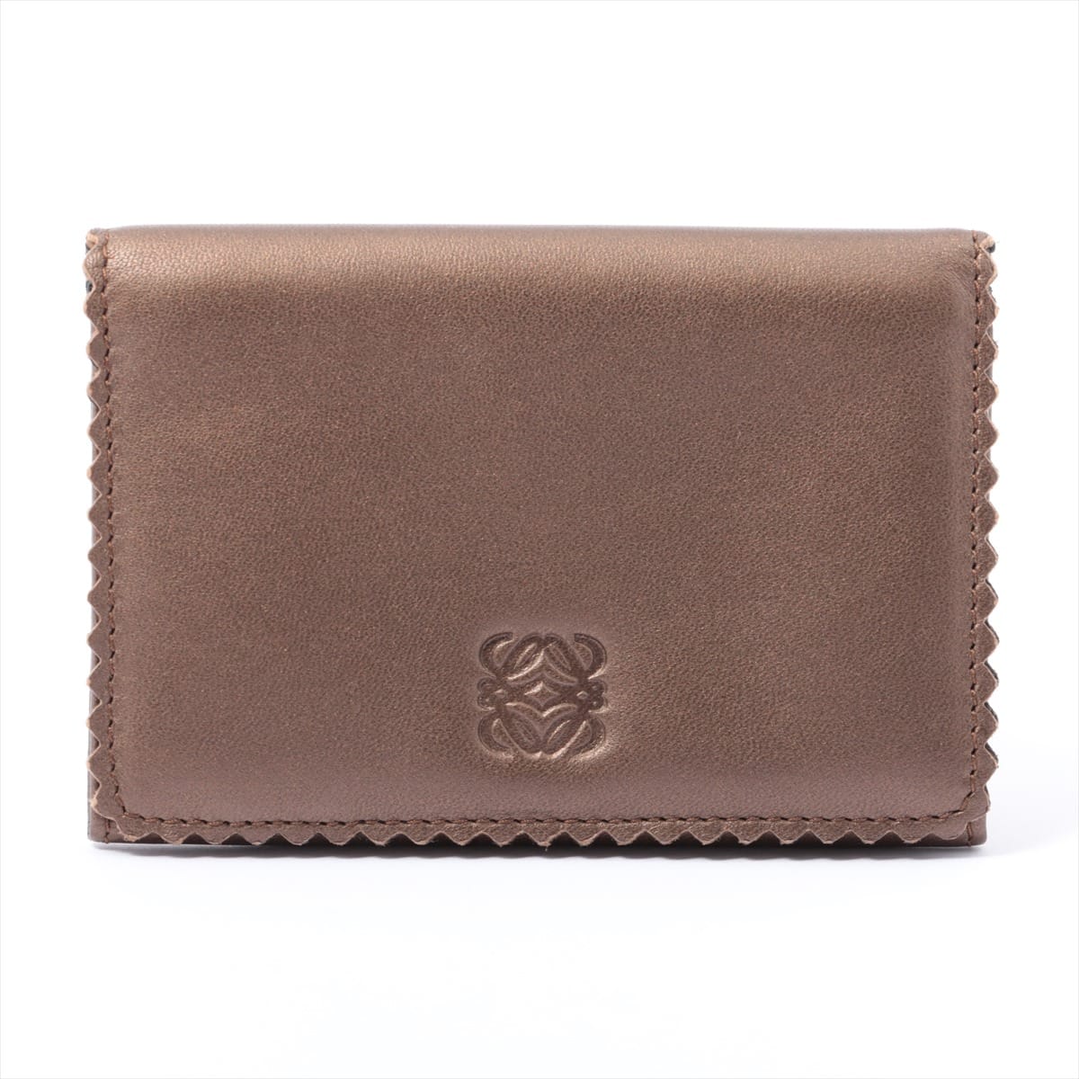Loewe Anagram Leather Card Case Beige