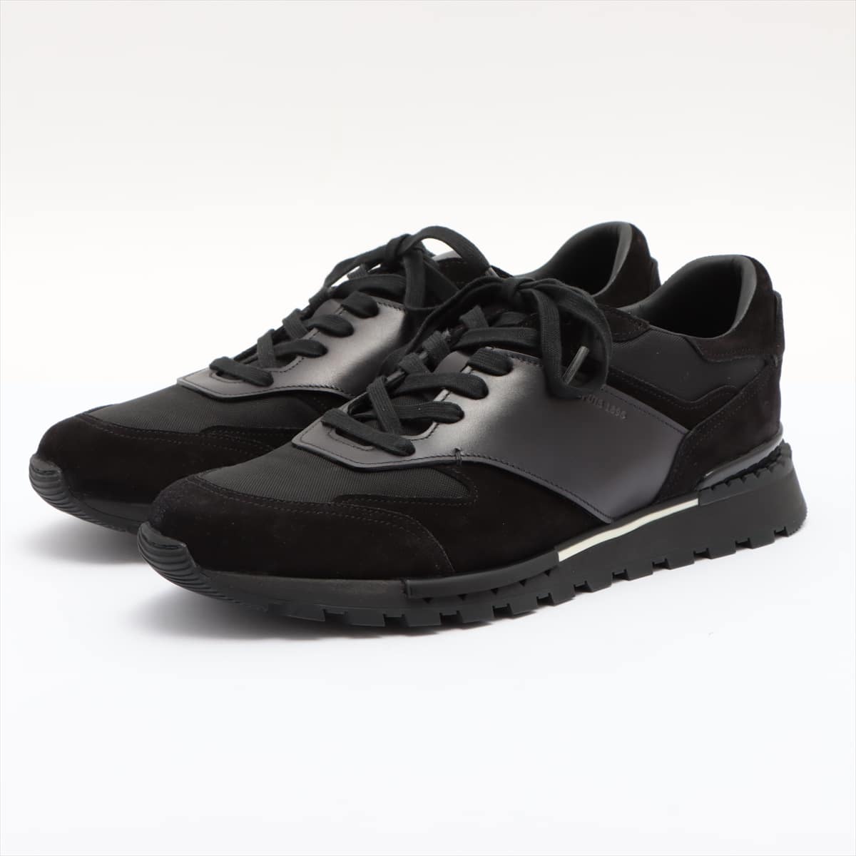 Berluti Leather & Suede Sneakers 7 Men's Black Run Track