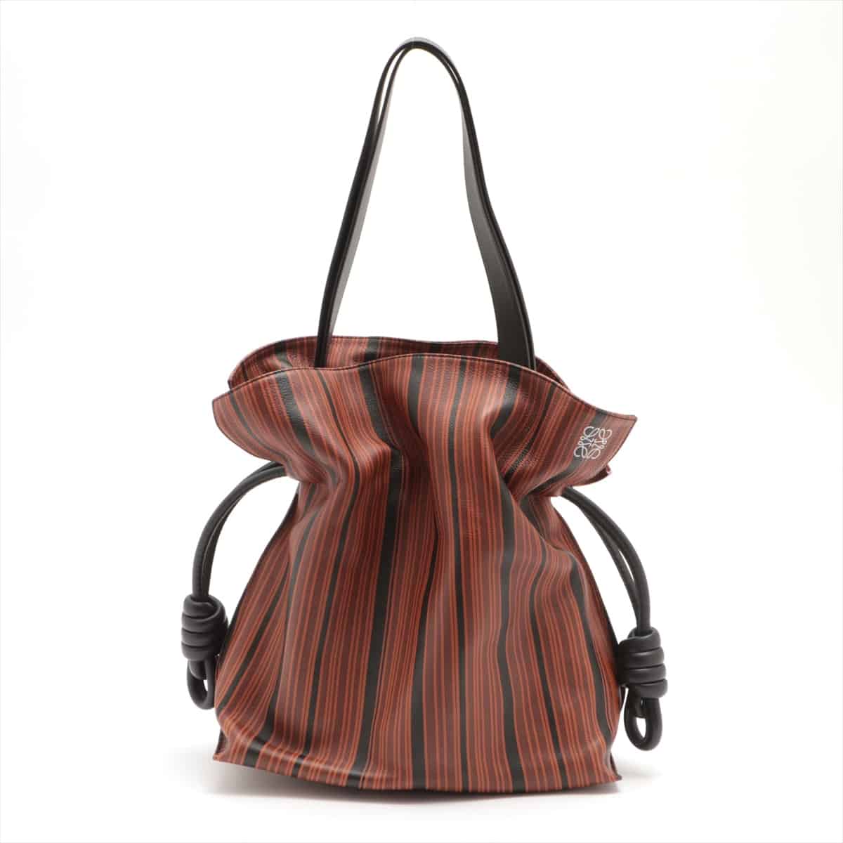 Loewe Flamenco Knot Leather Shoulder bag Brown