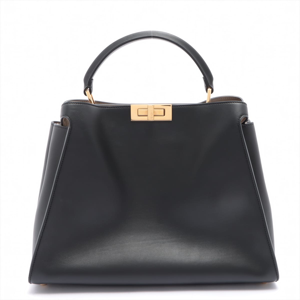 Fendi Peekaboo Essentially Nappa leather 2way handbag Black 8BN300