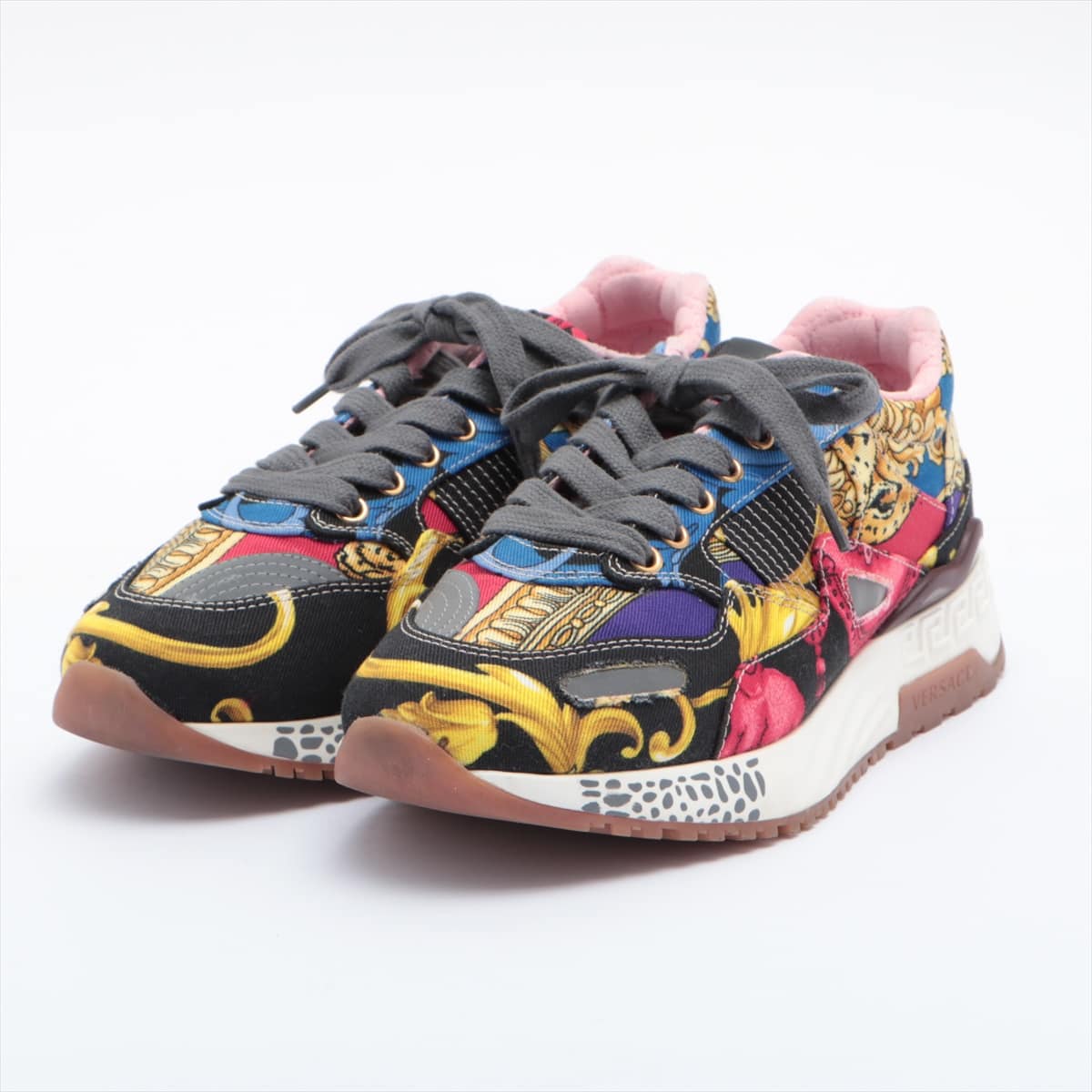 VERSACE Fabric Sneakers 36 Ladies' Multicolor baroque print DSR684D