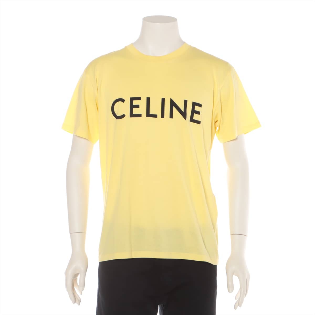 CELINE 21SS Cotton T-shirt S Men's Yellow  Logo