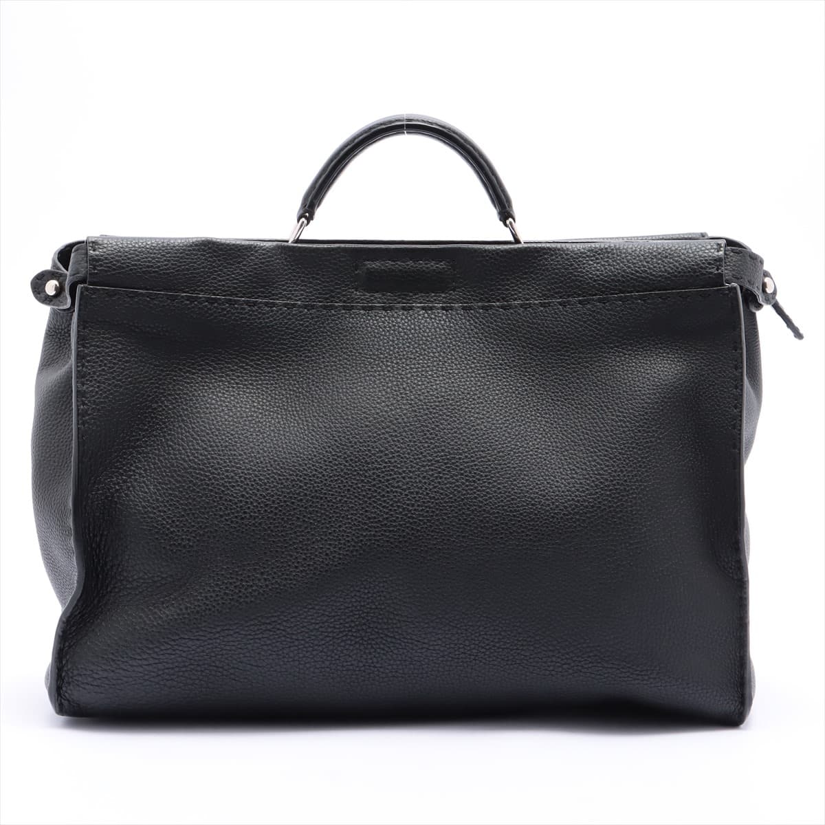 Fendi Peekaboo fit Leather 2way shoulder bag Black 7VA388