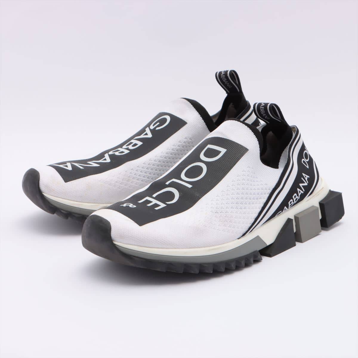 Dolce & Gabbana Mesh Sneakers 42 Men's Black × White CS1713 AH677