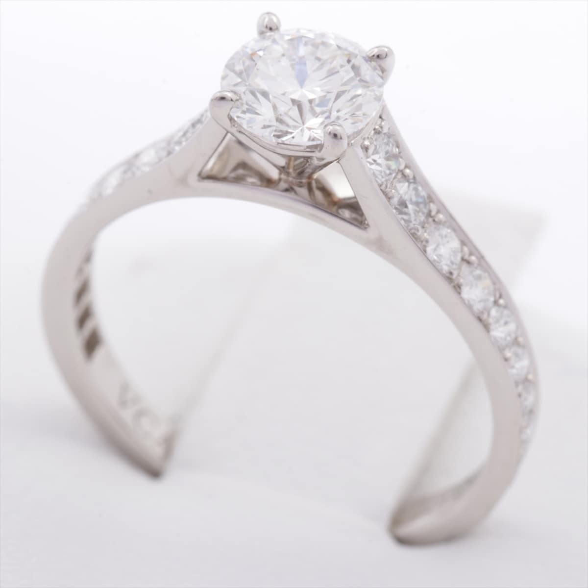 Van Cleef & Arpels Romance Solitaire diamond rings Pt950 2.2g 0.51 D VVS2 3EX NONE 46