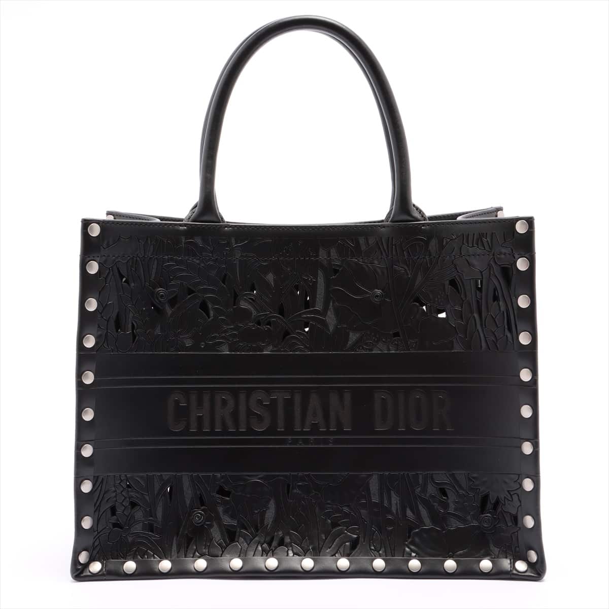 Christian Dior Book Tote Leather Tote bag Black